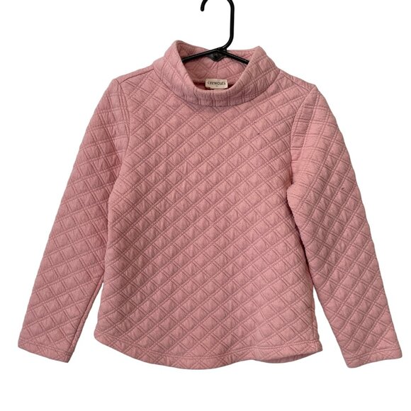 Crewcuts XS 4-5 Pink Quilted Long Sleeve Pullover Top For Girls - Picture 1 of 5